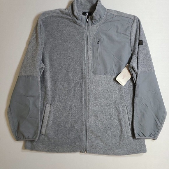 Skechers GOtrail Fleece Jacket Mens 2XL‎ Medium Grey Full Zip NEW - Picture 3 of 6